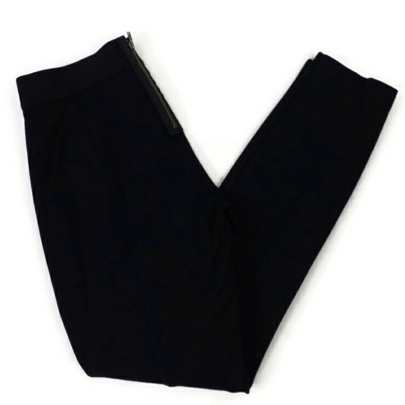 J Crew 31090 Black Exposed Zipper Fitted Tapered Pixie Pants Womens 0S - Picture 6 of 11